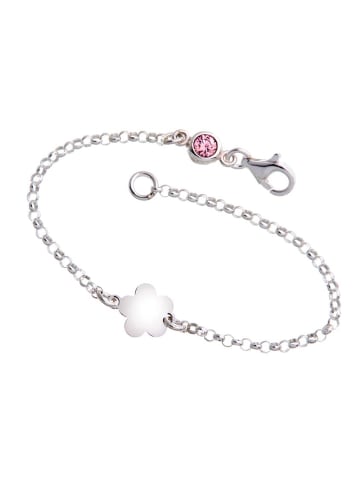 ChainMAGPIE 925 Silber Armband mit rosafarbenen Swarovski Kristall