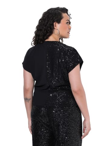 Ulla Popken Wickelbluse in schwarz
