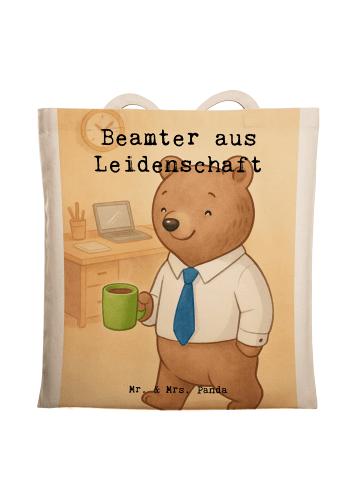 Mr. & Mrs. Panda Tragetasche Beamter Leidenschaft Design mit Spruch in Weiß
