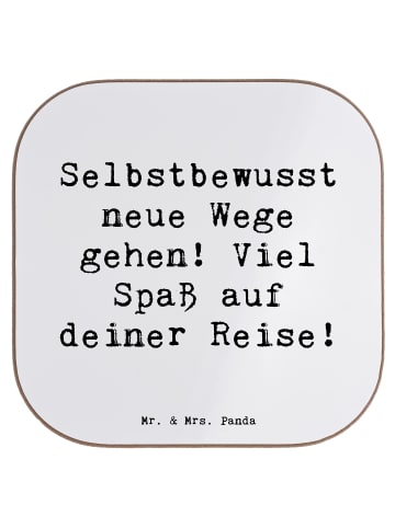 Mr. & Mrs. Panda Tischschoner Spruch Alleine Reisen unternehmen ... in Weiß