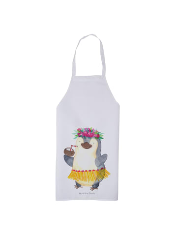 Mr. & Mrs. Panda Schürze Pinguin Kokosnuss ohne Spruch in Weiß