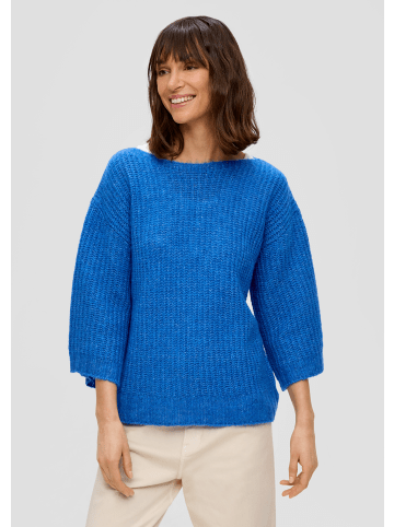 s.Oliver Strickpullover kurzarm in Blau