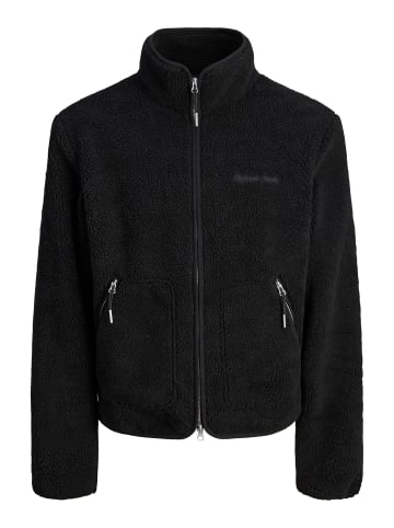 JACK & JONES PLUS Teddyfell Jacke in Black