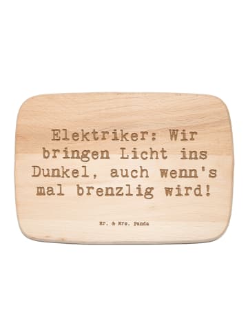 Mr. & Mrs. Panda Schneidebrett Holz Spruch Elektriker Lichtbring... in Transparent