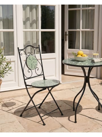 Beliani 2er-Set Gartenstuhl CIVATE  in Schwarz/Grün