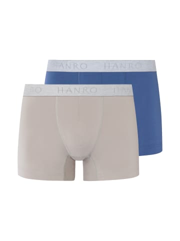 Hanro Retro Short / Pant Cotton Essentials in Slate Blue / Mid Grey