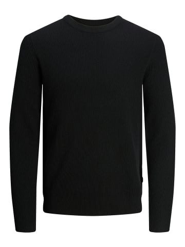Jack & Jones Weicher Strickpullover mit Rundhalsausschnitt und langen Ärmeln in Schwarz