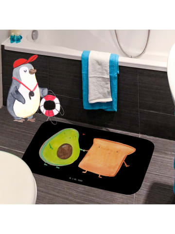 Mr. & Mrs. Panda Duschvorleger Avocado Toast ohne Spruch in Schwarz