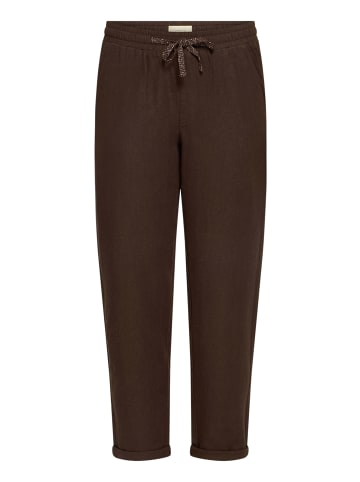 CARTOON Leinenhose unifarben in Dunkelbraun