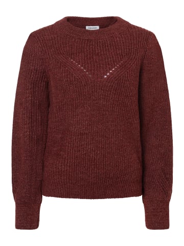More & More kuscheliger Rippstrickpullover in raisin brown