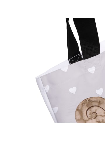 Mr. & Mrs. Panda Tasche Schnecken Liebe ohne Spruch in Grau Pastell