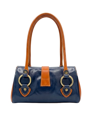 Viola Castellani Tasche mit Henkel in BLUE AND HONEY