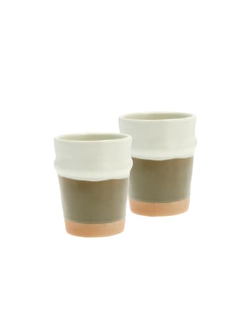 Villa Collection Becher Evig in Braun/Creme