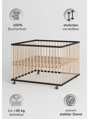 Sämann Sämann Laufgitter Sprossen, Lattenrost Matratze SleepPlus schwarz/natur Premium