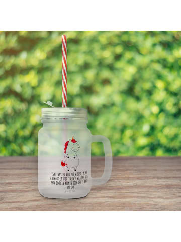 Mr. & Mrs. Panda Blümchentailglas Einhorn Wut mit Spruch in Transparent