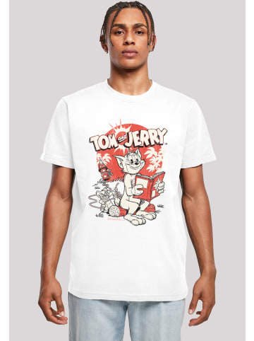 F4NT4STIC T-Shirt Tom und Jerry Rocket Prank in weiß