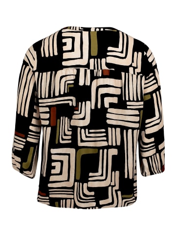 BETTY & CO Schlupfbluse mit Print in Schwarz/Weiß