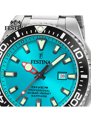 Festina Analog-Armbanduhr Festina The Originals silber extra groß (ca. 46mm)