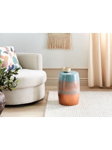 Beliani Beistelltisch FRAGUITA in Braun/Blau - (W) 28 x (H) 40 x (L) 28 cm