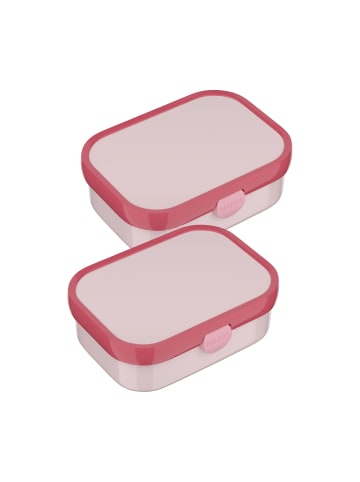 Mepal 2er Set Brotdosen mit Einsatz & Gabel Campus in 700 ml in Cool Pink
