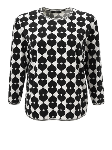 Aniston PLUS Sweatshirt in schwarz-weiß