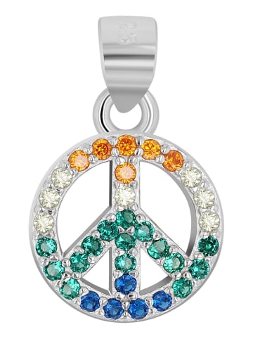 Adeliás Damen Anhänger aus 925 Silber mit Zirkonia in silber