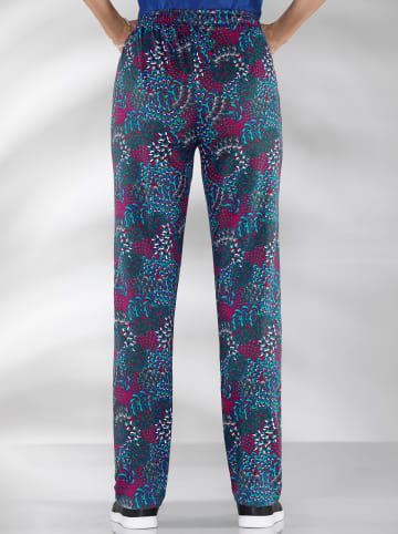 WITT WEIDEN Jersey-Hose in rot-grün-gemustert