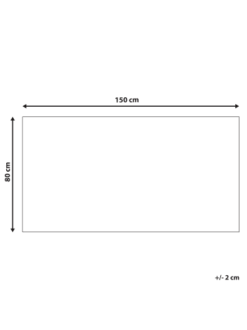 Beliani Kurzflor ADAPAZARI in Bunt/Weiß/Blau - (W) 80 x (H) 0.5 x (L) 150 cm