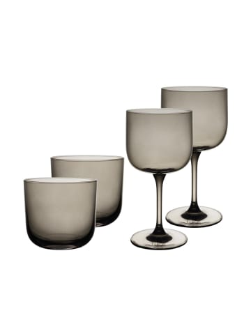 like. by Villeroy & Boch 4-tlg. Wein- und Wassergläser Like Glass in Smoke