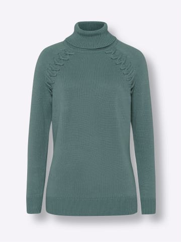 Sieh an! Rollkragen-Pullover in jade