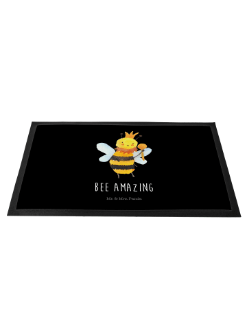 Mr. & Mrs. Panda Schuhabstreifer Biene König mit Spruch in Schwarz