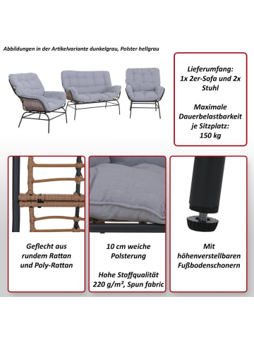 MCW Lounge-Set P75, Hellgrau, Polster beige