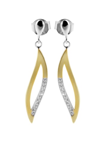 Adeliás Damen Ohrstecker aus 925 Silber mit Zirkonia 30 cm in silber