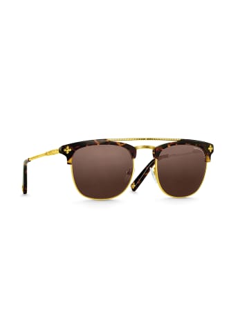 Thomas Sabo Sonnenbrille James Trapez Kreuz Havanna in gold