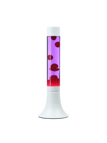 Licht-Erlebnisse Lavalampe EEK G (B)13 x (L)13 x (H)37.5 cm in Weiß Lila Rot