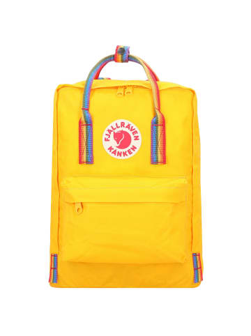 FJÄLLRÄVEN Kanken Rainbow Rucksack 38 cm in warm yellow-rainbow pattern