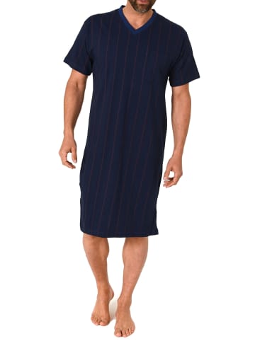 NORMANN Nachthemd kurzarm Streifen - 61557 in marine