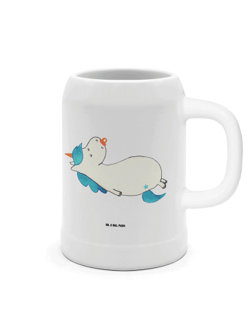 Mr. & Mrs. Panda Seidel Einhorn Schnuller ohne Spruch in Weiß