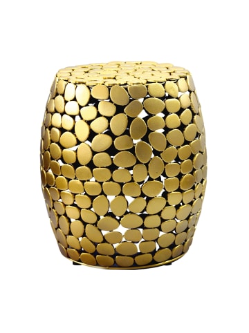 FineBuy Beistelltisch in Gold / Aluminium / 40x40x46
