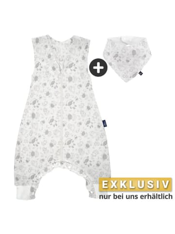 Alvi Sommer-Schlafsack mit Füßen / Sleep-Overall in beige,motiv