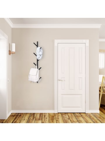 Wandgarderobe in Schwarz - (B)19,5 x (H)100,5 x (T)7 cm