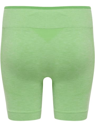 Hummel Enge Shorts Hmlmt Una Seamless Mid Waist Shorts in SUMMER GREEN MELANGE