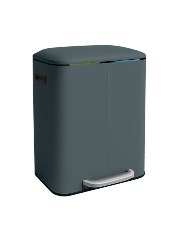 relaxdays Mülleimer in Grau - 2x 20 Liter
