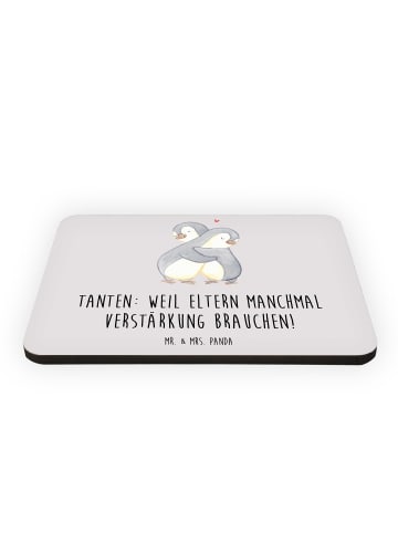 Mr. & Mrs. Panda holzmagnet Liebe Tanten mit Spruch in Grau Pastell