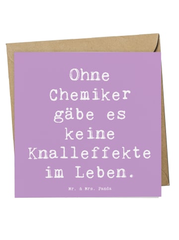 Mr. & Mrs. Panda Grußkarte Spruch Chemiker Knalleffekte mit Spruch in Lavendeltraum