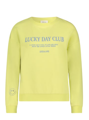 CARTOON Sweatshirt mit Rippbündchen in Patch Yellow/Blue