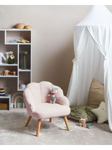 Beliani Kindersessel MILAND in Rosa/Braun - (W) 50 x (H) 55 x (L) 53 cm
