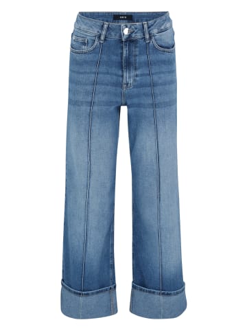 Zero  Jeans weites Bein mit Umschlag 28 Inch in Blue Used Denim