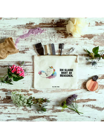 Mr. & Mrs. Panda Federtasche Einhorn Wolke 7 mit Spruch in Weiß