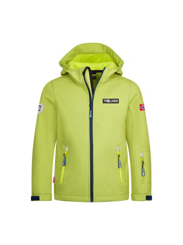 Trollkids Softshelljacke "Oslofjord" in Kiwigrün/Mystikblau